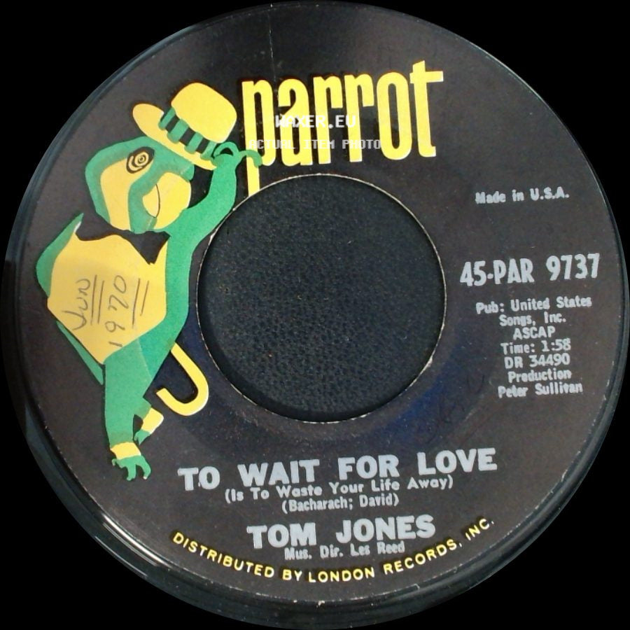Tom Jones - It's Not Unusual / To Wait For Love (Is To Waste Your Life Away) side B