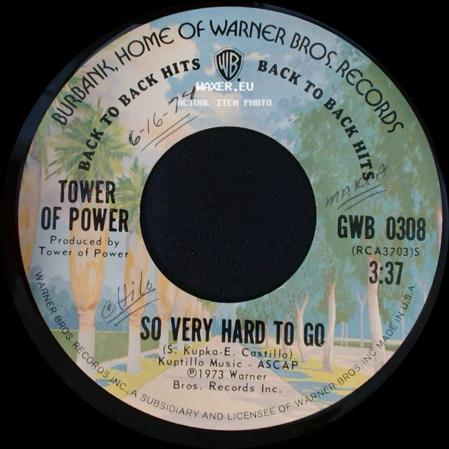 Tower Of Power - So Very Hard To Go / You're Still A Young Man side A