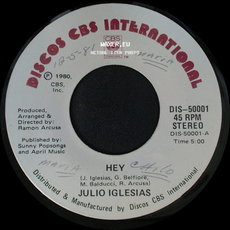 Julio Iglesias - Hey Chilo / Un Sentimental side A