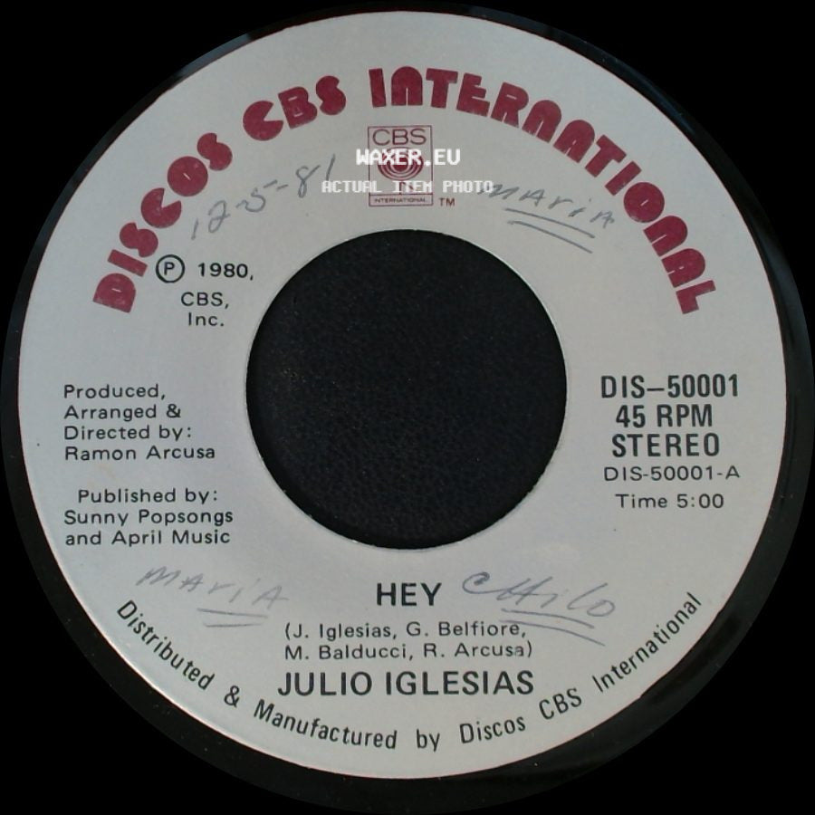 Julio Iglesias - Hey Chilo / Un Sentimental side A