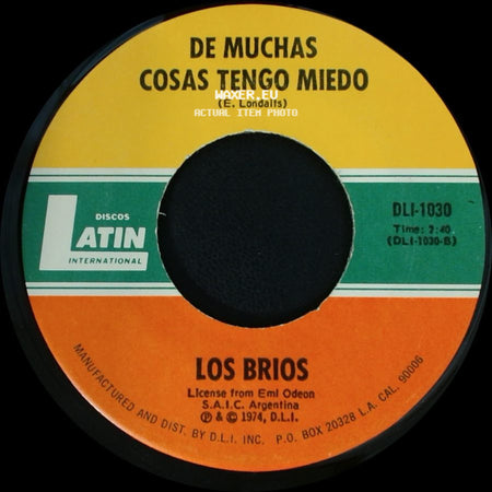 Los Brios - Yo Se Que Te Acordaras / De Muchas Cosas Tengo Miedo side B