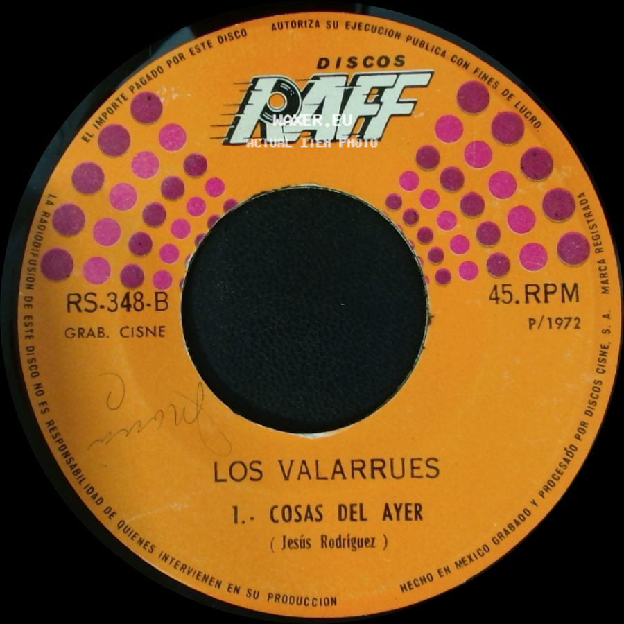 Los Valarrues - La Perica / Cosas Del Ayer side B