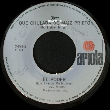 Unknown Artist - Que Chulada De Maiz Prieto / Lo Vas A Pagar side A