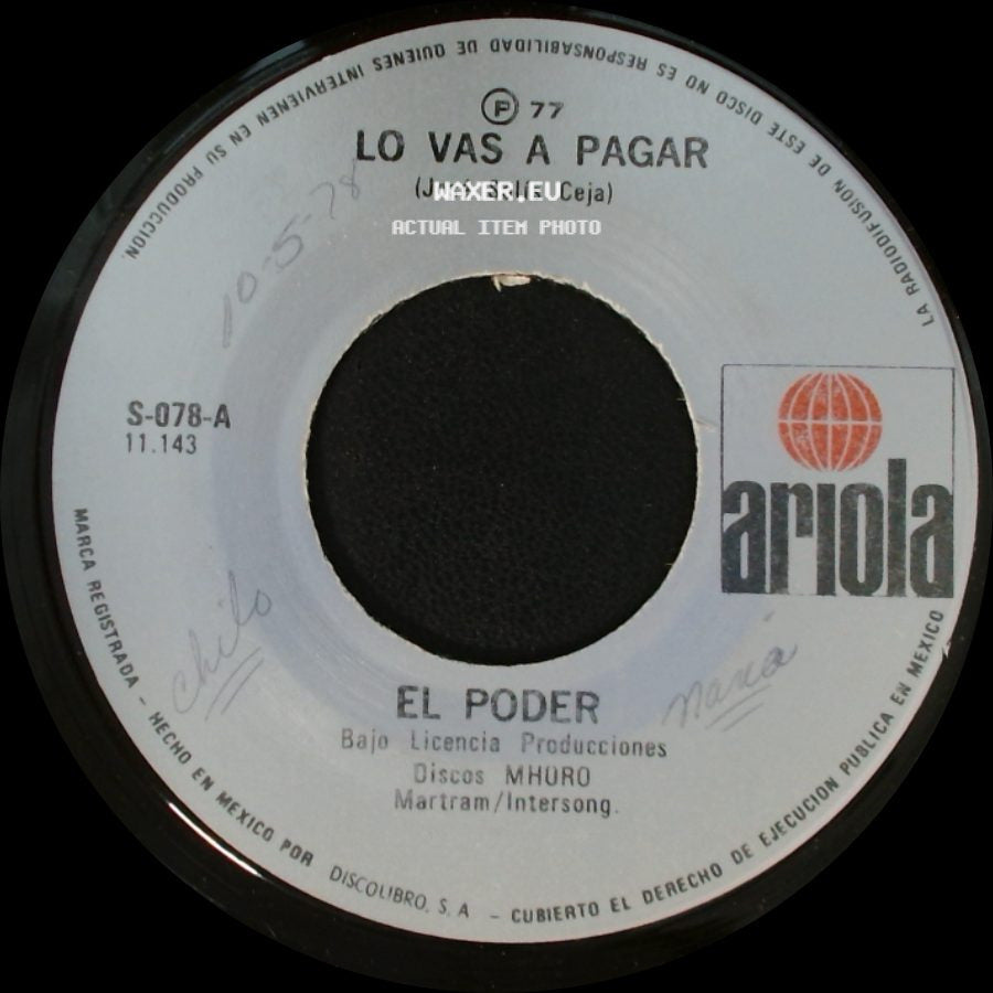 Unknown Artist - Que Chulada De Maiz Prieto / Lo Vas A Pagar side B