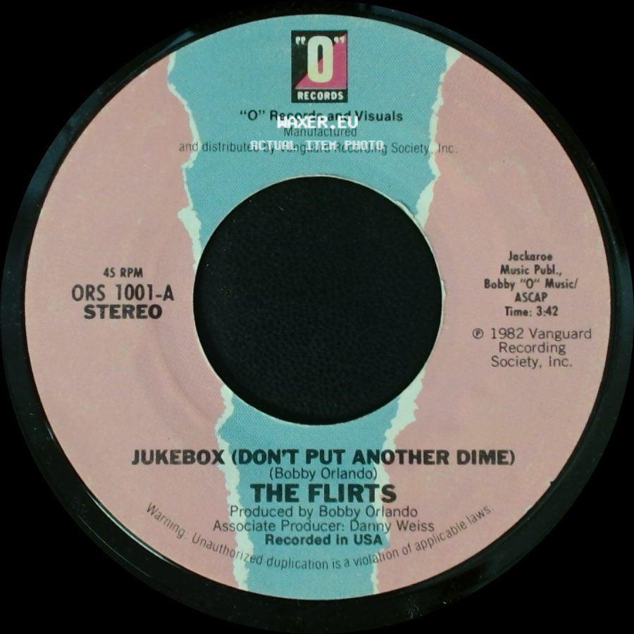 The Flirts - Jukebox (Don't Put Another Dime) / Surf's Up side A