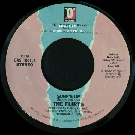The Flirts - Jukebox (Don't Put Another Dime) / Surf's Up side B