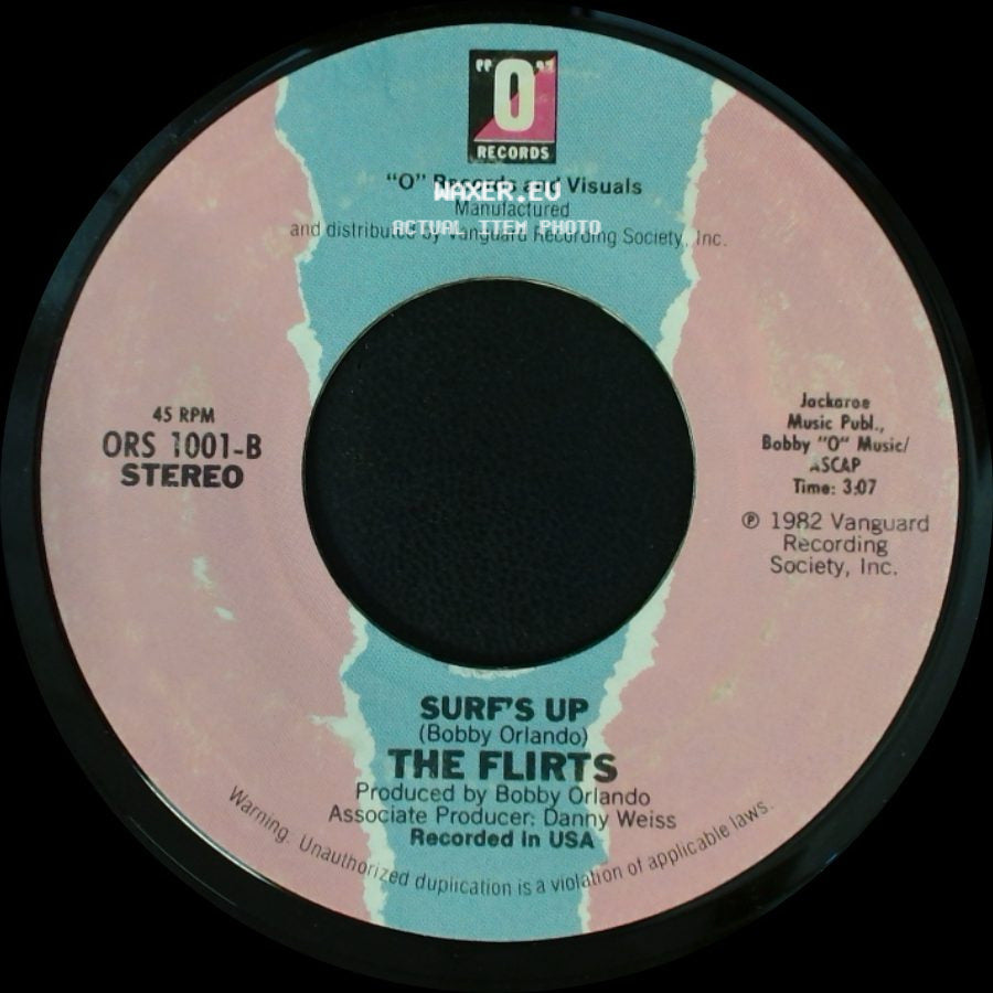 The Flirts - Jukebox (Don't Put Another Dime) / Surf's Up side B