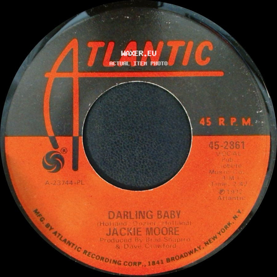 Jackie Moore - Darling Baby / Something In A Look side A