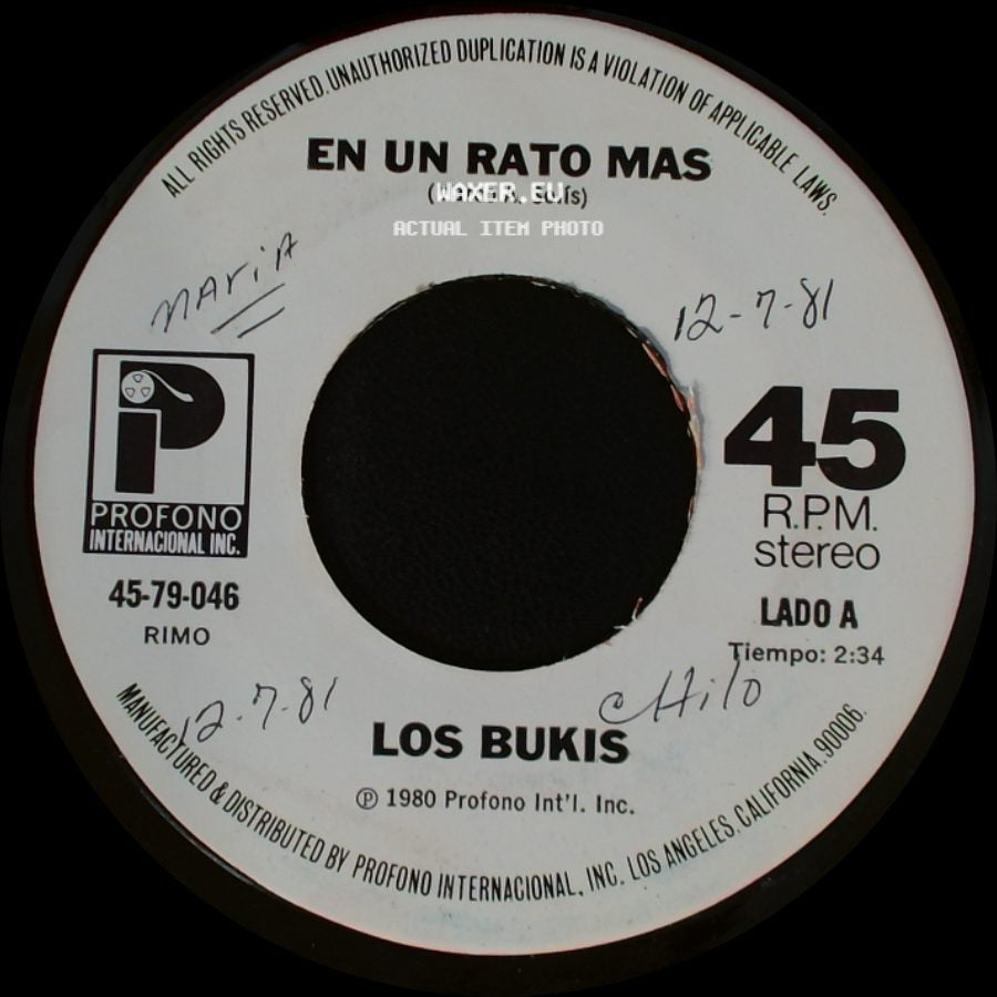 Los Bukis - En Un Rato Mas / Mi Najayita side A