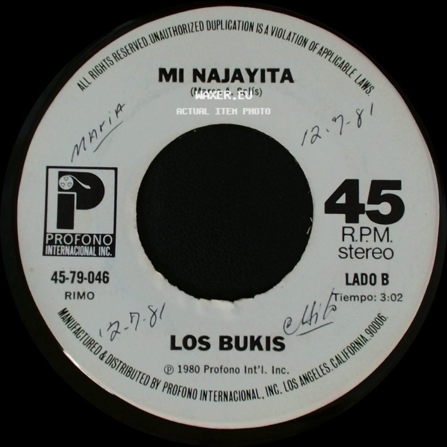 Los Bukis - En Un Rato Mas / Mi Najayita side B