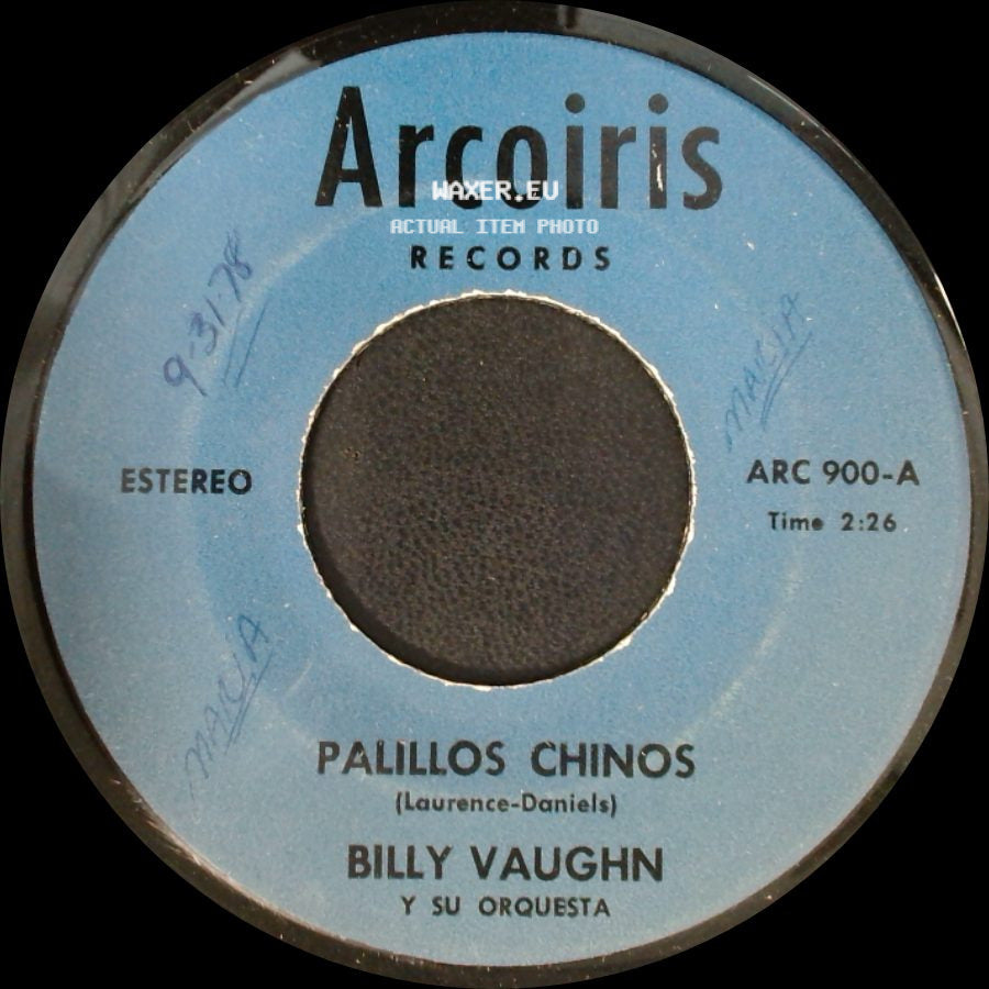 Billy Vaughn Y Su Orquesta - Palillos Chinos / La Paloma (Arr. Billy Vaughn) side A