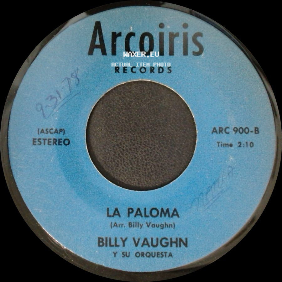 Billy Vaughn Y Su Orquesta - Palillos Chinos / La Paloma (Arr. Billy Vaughn) side B