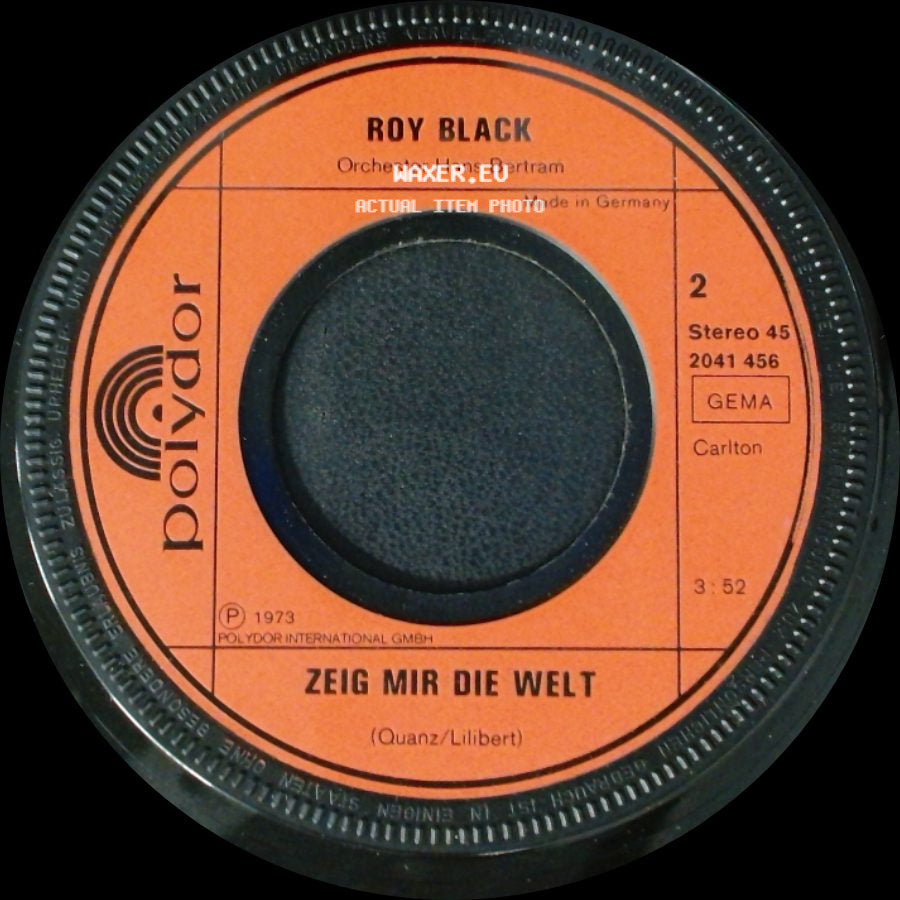 Roy Black & Anita / Roy Black - Verliebt Und Froh Und Heiter / Zeig Mir Die Welt side B