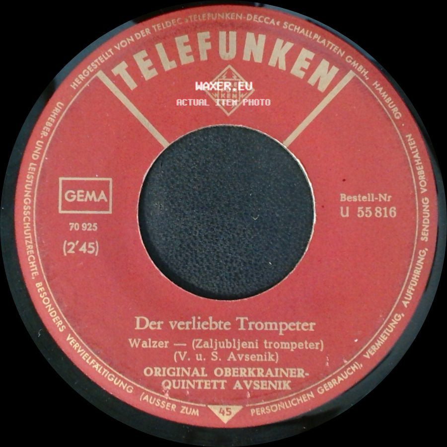 Original Oberkrainer-Quintett Avsenik - Marianka / Der Verliebte Trompeter side B