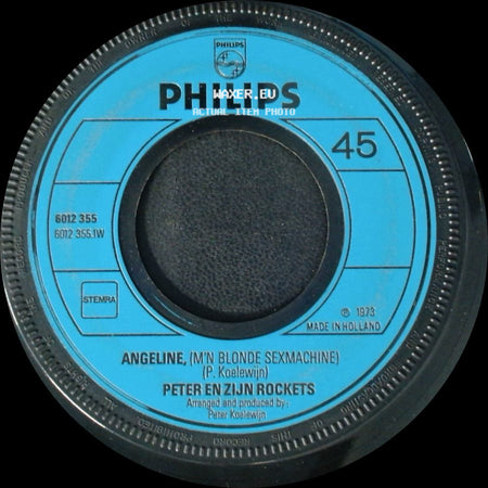 Peter En Zijn Rockets - Allemaal Omhoog, Allemaal Omlaag / Angeline, (M'n Blonde Sexmachine) side B