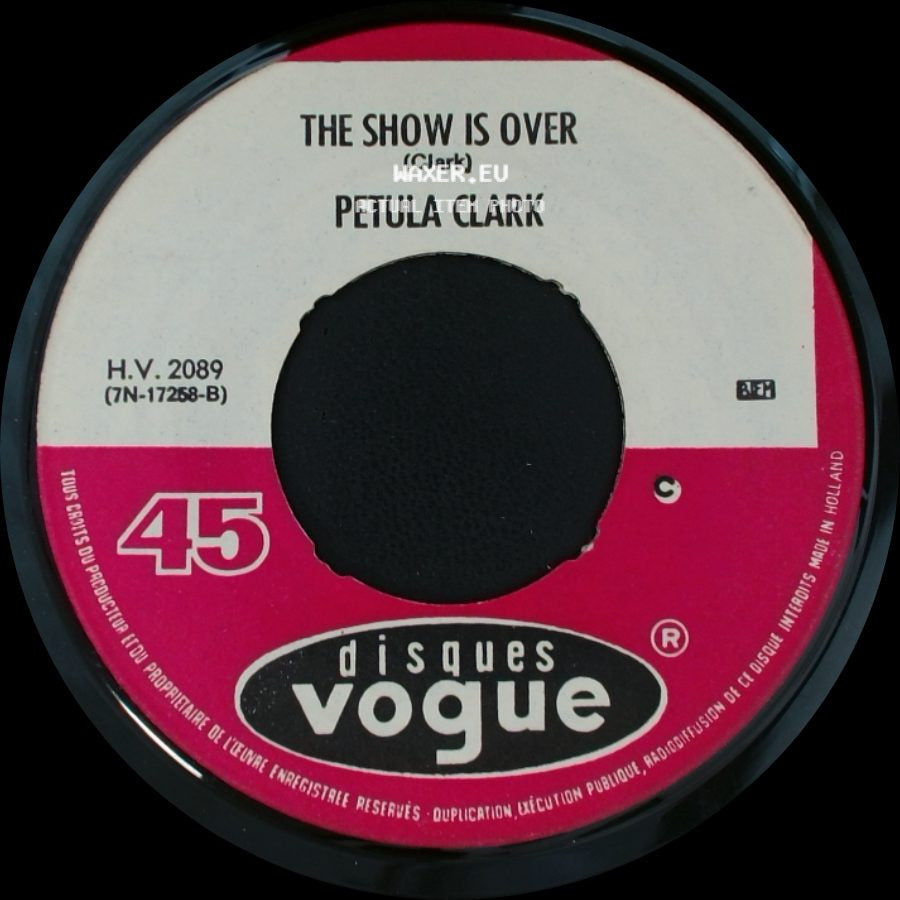 Petula Clark - This Is My Song / The Show Is Over side B
