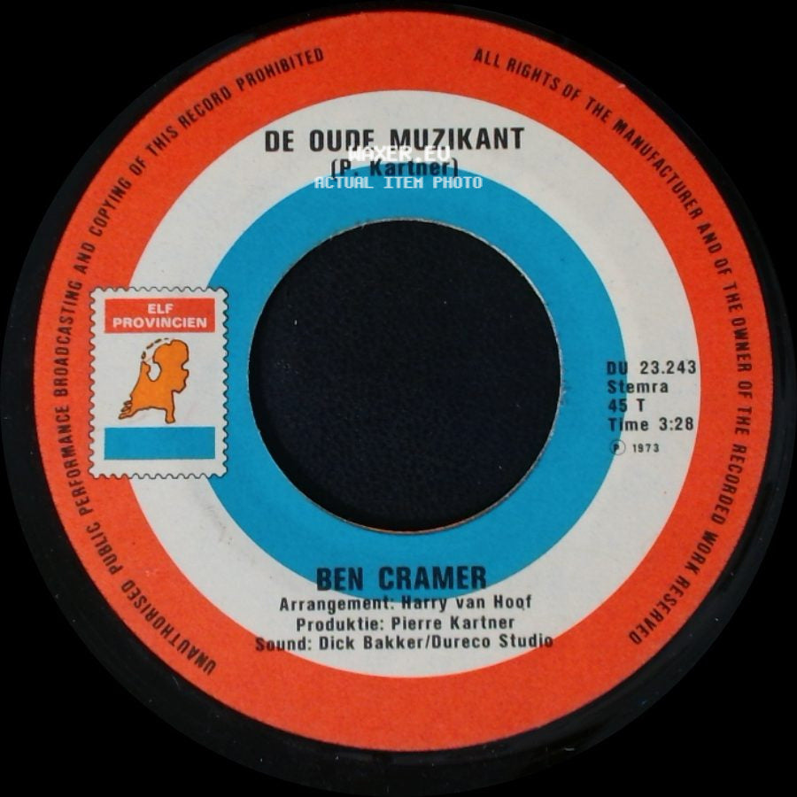 Ben Cramer - Kom Sylvia Dans Met Mij / De Oude Muzikant side B