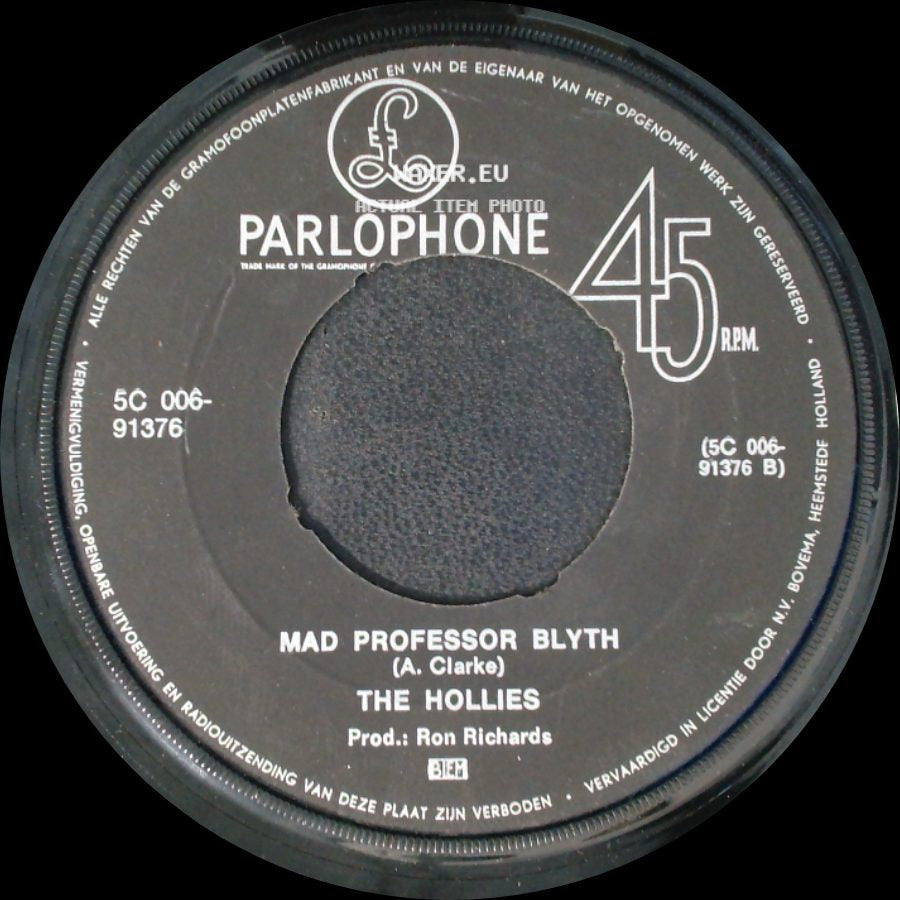 The Hollies - I Can't Tell The Bottom From The Top / Mad Professor Blyth side B