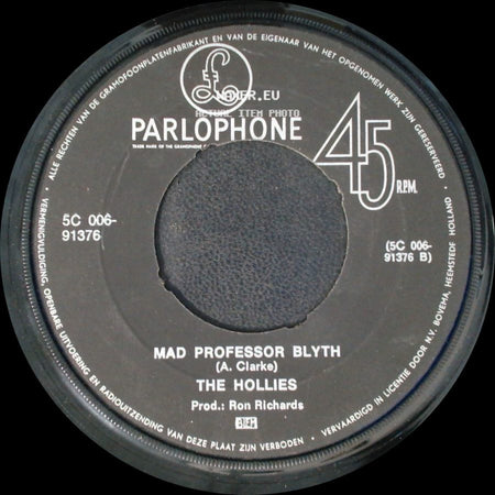 The Hollies - I Can't Tell The Bottom From The Top / Mad Professor Blyth side B