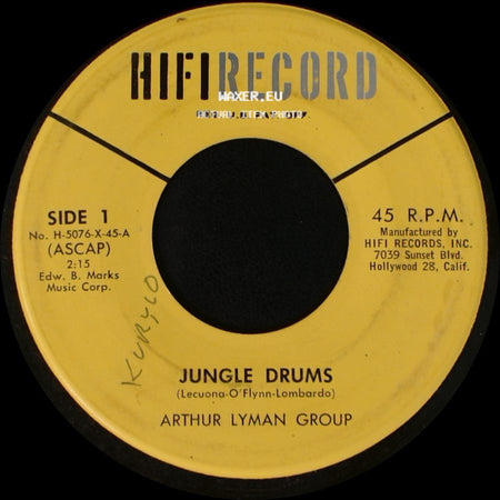 Arthur Lyman Group - Jungle Drums / Sentimental Journey side A