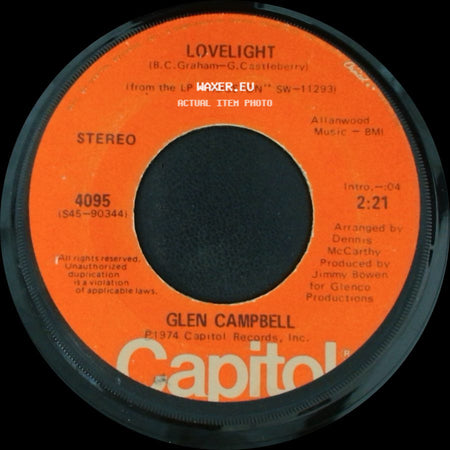 Glen Campbell - Rhinestone Cowboy / Lovelight side B