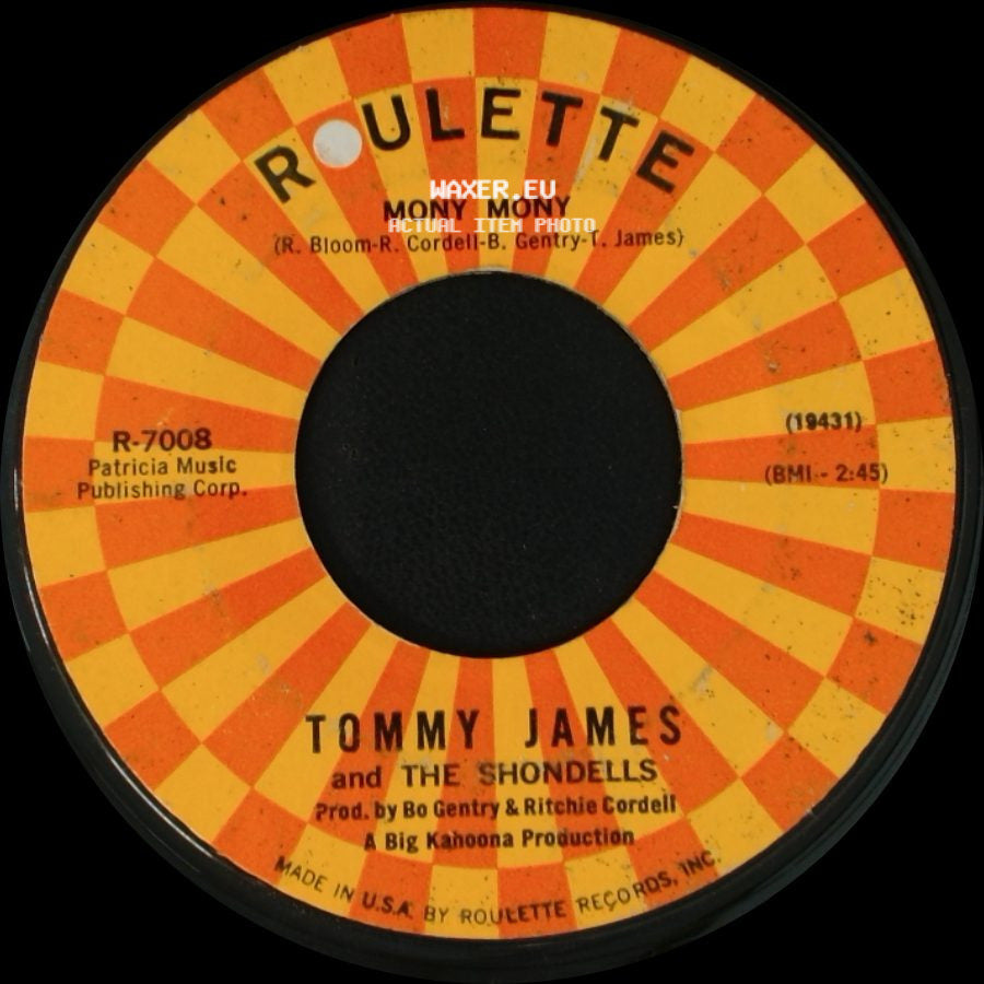 Tommy James And The Shondells - One Two Three And I Fell / Mony Mony side B
