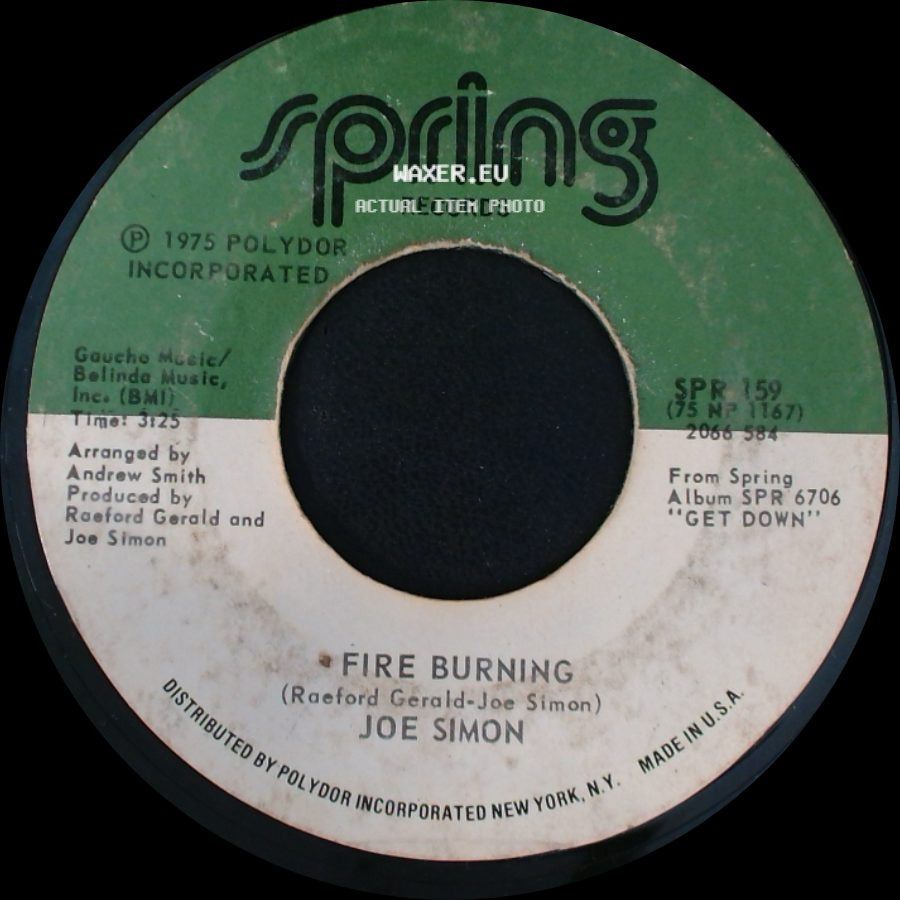 Joe Simon - Fire Burning / Music In My Bones side A