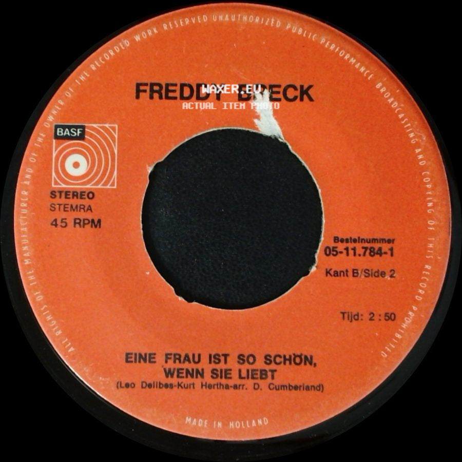 Freddy Breck - Rote Rosen / Eine Frau Ist So Schön, Wenn Sie Liebt side B