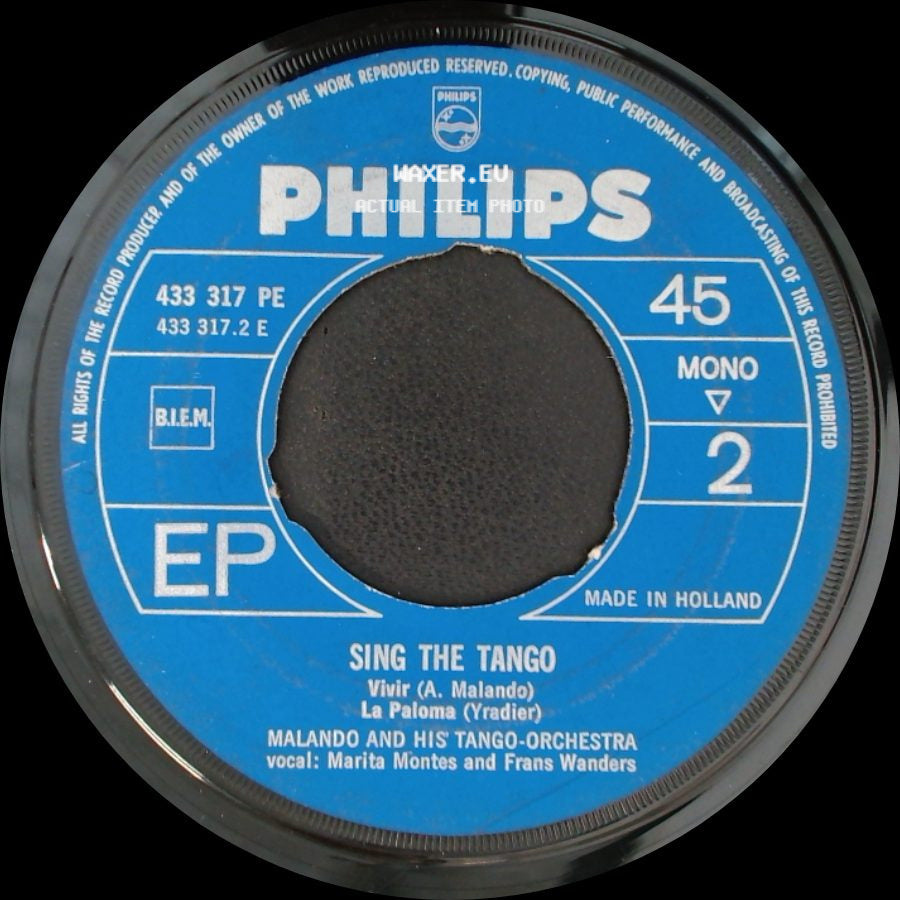 Malando And His Tango-Orchestra - Sing The Tango / Sing The Tango side A