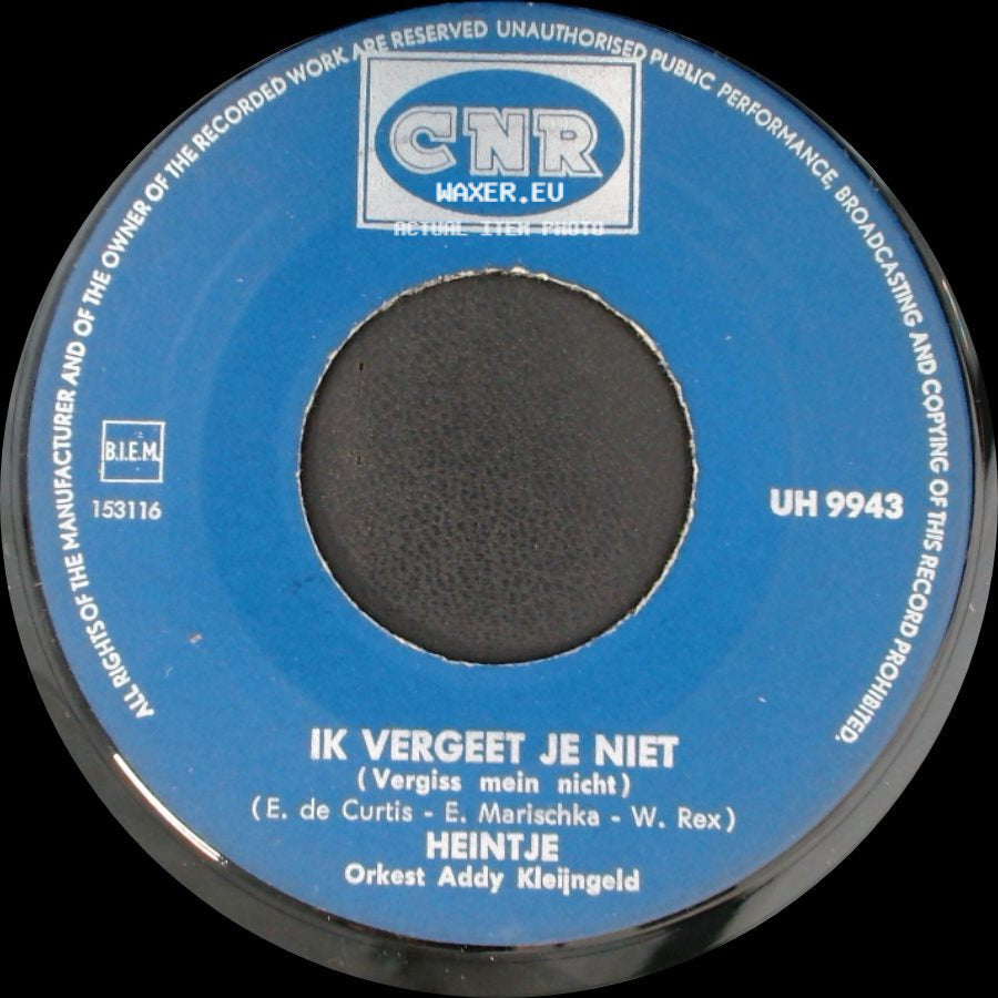 Heintje - Ik Vergeet Je Niet / Mama side A
