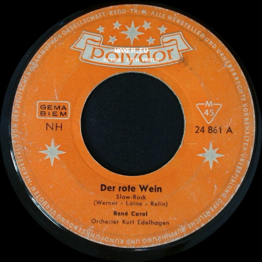 René Carol - Auf Der Insel Bell'amore / Der Rote Wein side B
