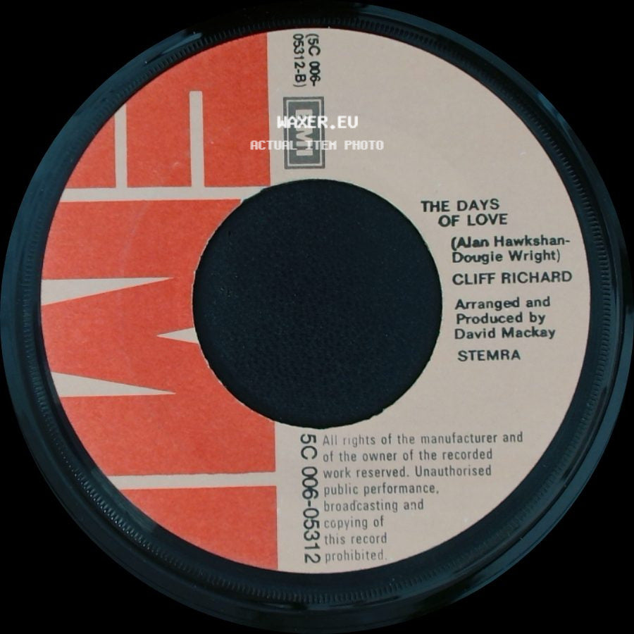 Cliff Richard - The Days Of Love / Power To All Our Friends side A