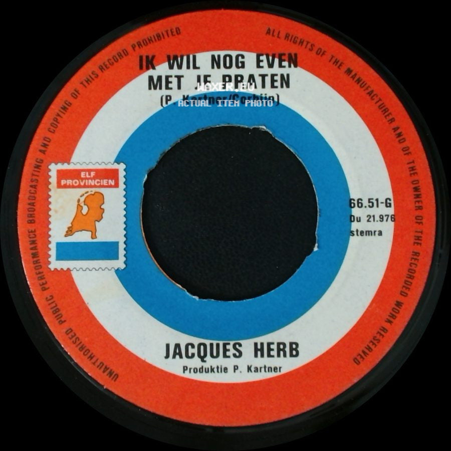 Jacques Herb - Ik Wil Nog Even Met Je Praten / Manuela side A