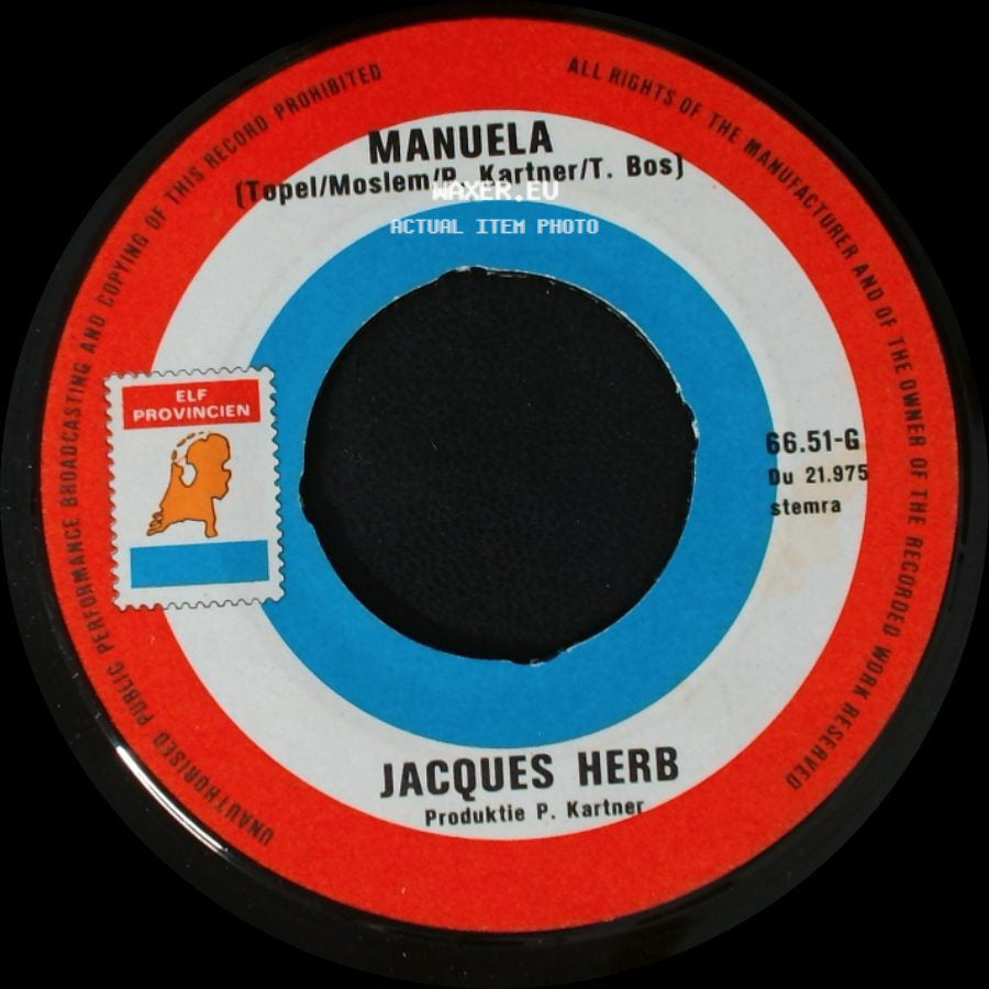 Jacques Herb - Ik Wil Nog Even Met Je Praten / Manuela side B