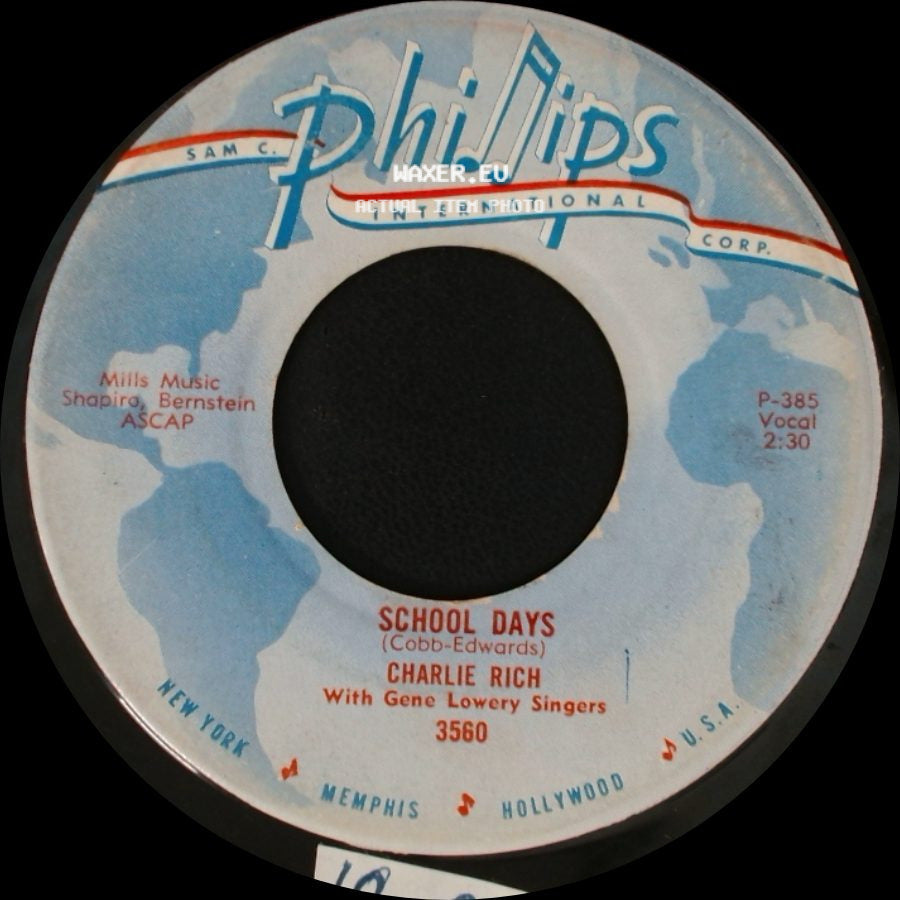 Charlie Rich - Gonna Be Waitin' / School Days side B