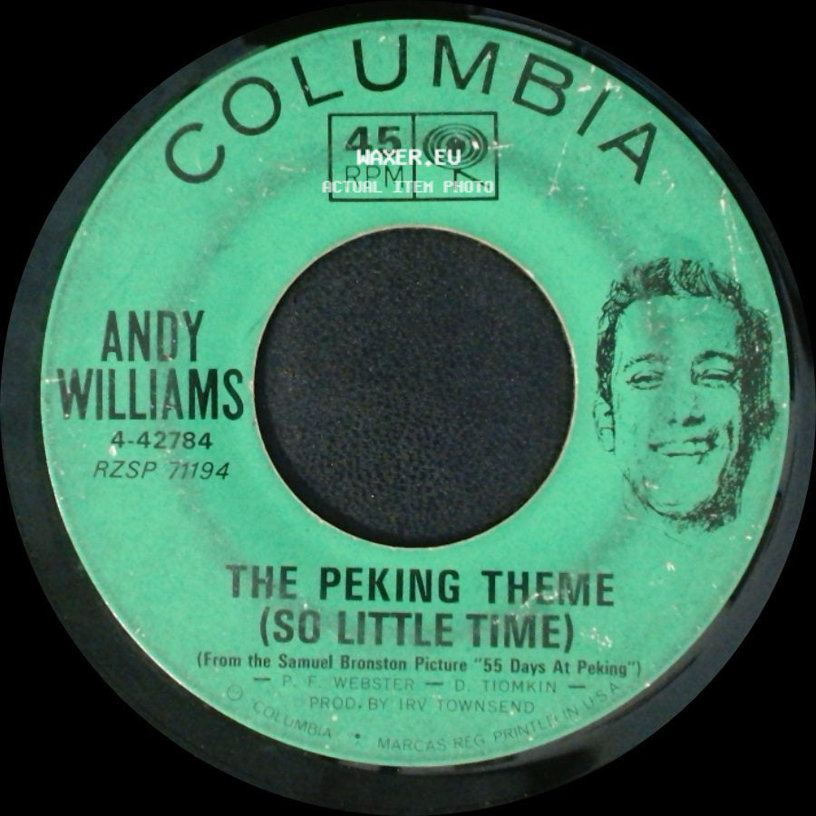 Andy Williams - Hopeless / The Peking Theme (So Little Time) side B