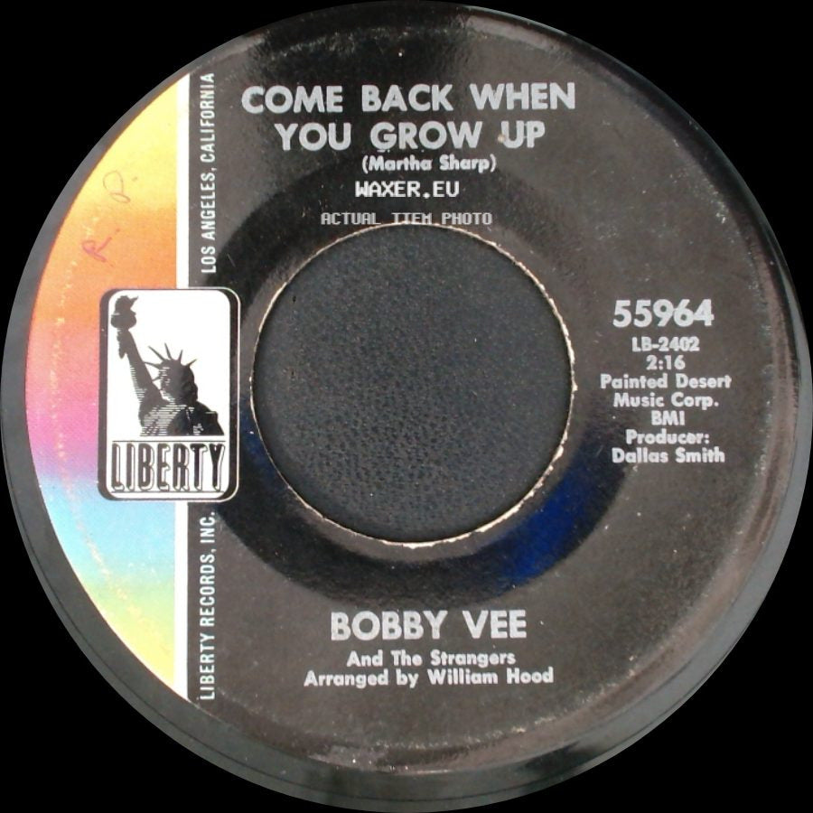 Bobby Vee - Swahili Serenade / Come Back When You Grow Up side B