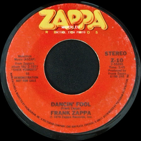 Frank Zappa - Dancin' Fool / Dancin' Fool side A