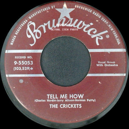 The Crickets - Maybe Baby / Tell Me How side B