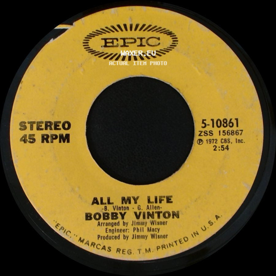 Bobby Vinton - All My Life / Sealed With A Kiss side A