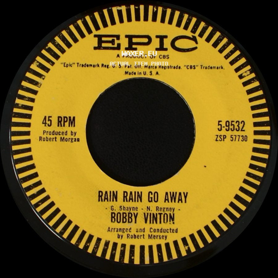 Bobby Vinton - Over And Over / Rain Rain Go Away side B