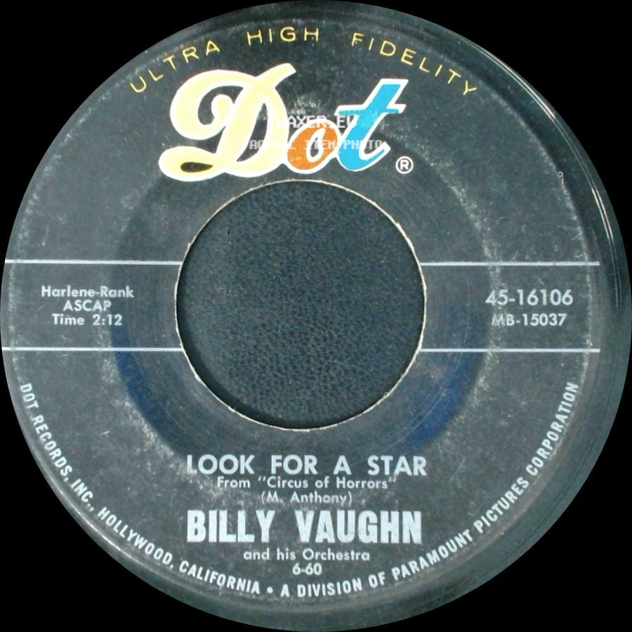 Billy Vaughn - He'll Have To Go / Look For A Star side B