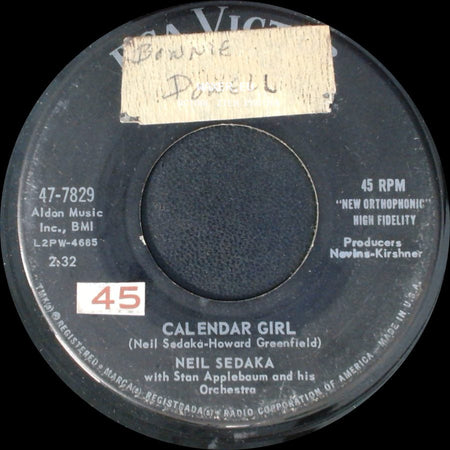 Neil Sedaka - Calendar Girl / The Same Old Fool side A
