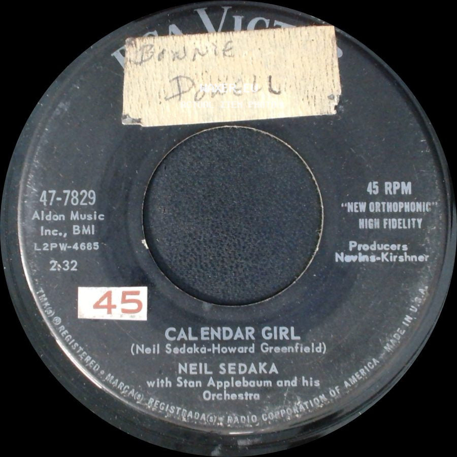 Neil Sedaka - Calendar Girl / The Same Old Fool side A