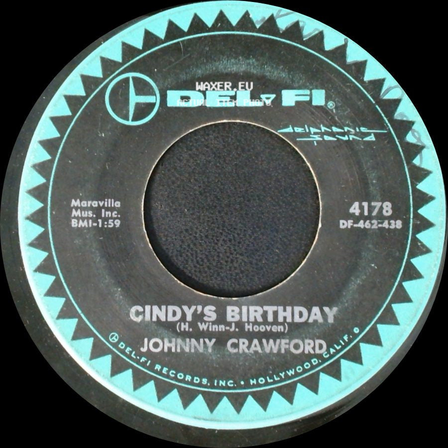 Johnny Crawford - Cindy's Birthday / Something Special side A