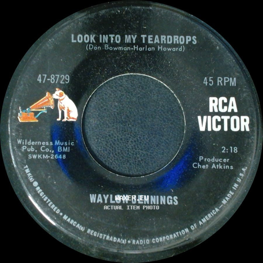 Waylon Jennings - Look Into My Teardrops / Anita, You're Dreaming side A