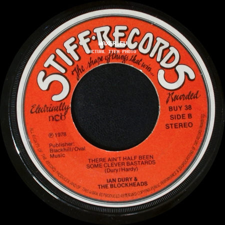 Ian Dury & The Blockheads - Hit Me With Your Rhythm Stick / There Ain't Half Been Some Clever Bastards side B
