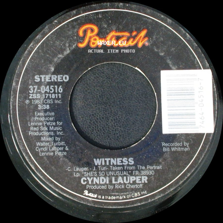 Cyndi Lauper - She Bop / Witness side B