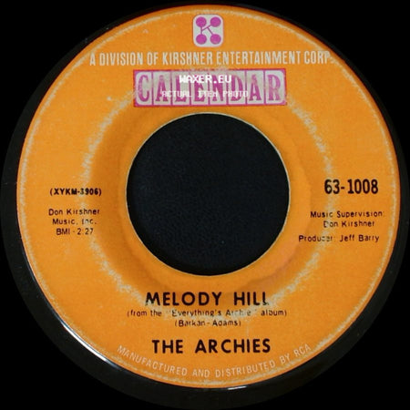 The Archies - Melody Hill / Sugar, Sugar side A