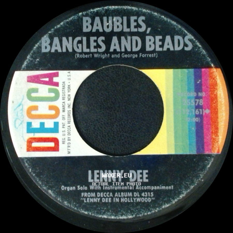 Lenny Dee - Blues In The Night / Baubles, Bangles And Beads side B